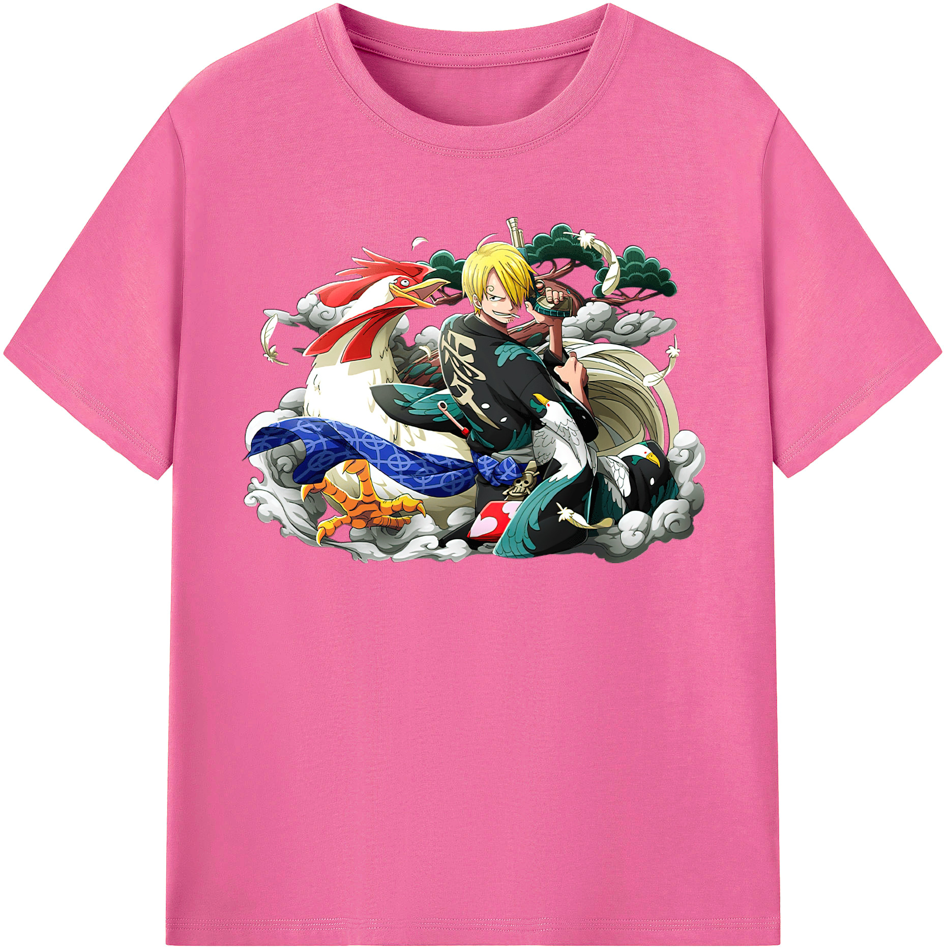 （画像用） ワンピース サンジ ONE PIECE Sanji レディースカジュアルプリントTシャツ（綿100％）